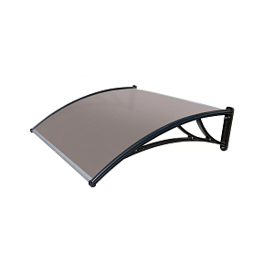 Козырек Fakro StopRain 1500мм  — Кронштейн - коричневый, Поликарбонат - бронзовый (КК-ПБ)