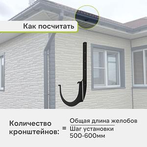 Кронштейн желоба Альта-Профиль "Элит" металл  — Графит