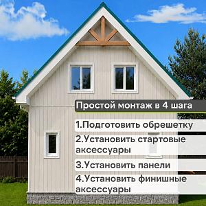Docke ПРЕМИУМ Вертикальный сайдинг S7 3000х180мм 0,54м2  — Сливки