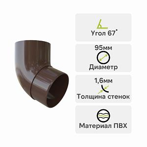 Колено трубы 67° Альта-Профиль "Элит" ПВХ — Коричневое Колено трубы 67° Альта-Профиль "Элит" ПВХ — Коричневое