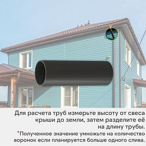 Docke ПРЕМИУМ Труба водосточная 1000мм  — Графит