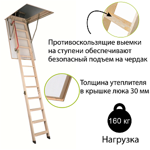 Купить Чердачная лестница Fakro LWK  60x120x280см в Иркутске