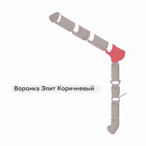 Воронка 82мм Альта-Профиль "Элит" ПВХ  — Коричневая