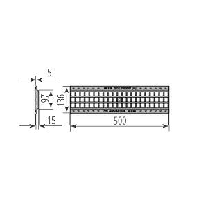 Купить Решетка пластиковая ячеистая РПЯ DN100 А 15 Aquastok Norma 500х136х15мм 310030A в Иркутске