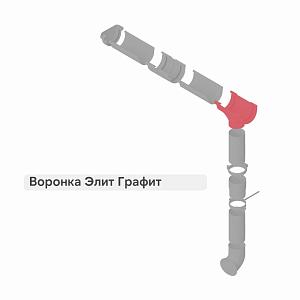 Воронка 82мм Альта-Профиль "Элит" ПВХ  — Графит