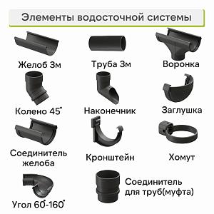 Docke ЛЮКС Угол регулируемый 60°-160°  — Графит