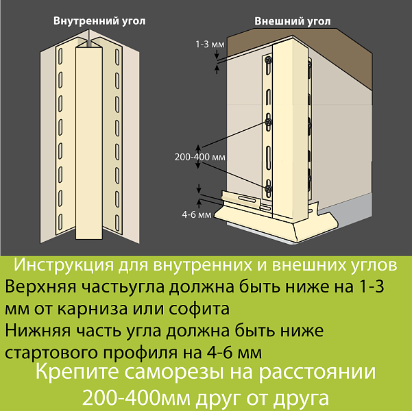 Docke Внутренний угол 3000мм Пломбир